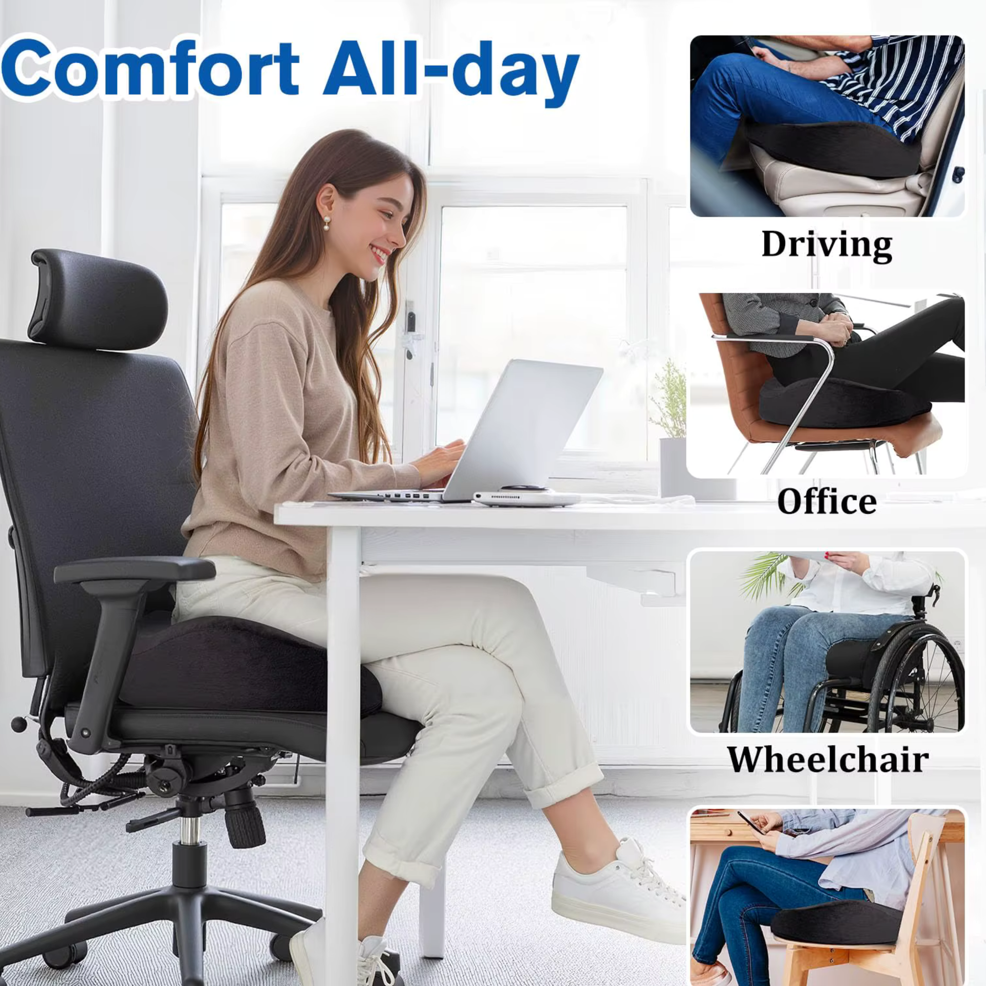 Comfort All-day for Driving, Office and Wheelchair
