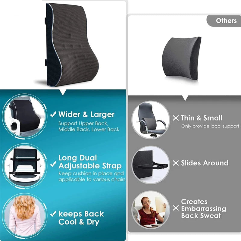Premium Ergonomic Lumbar Support Cushion | The N7 Posture Series